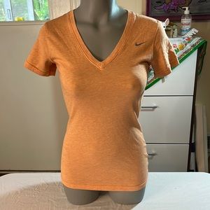 Nike Dri-fit Orange T-shirt Slim Fit Size XS